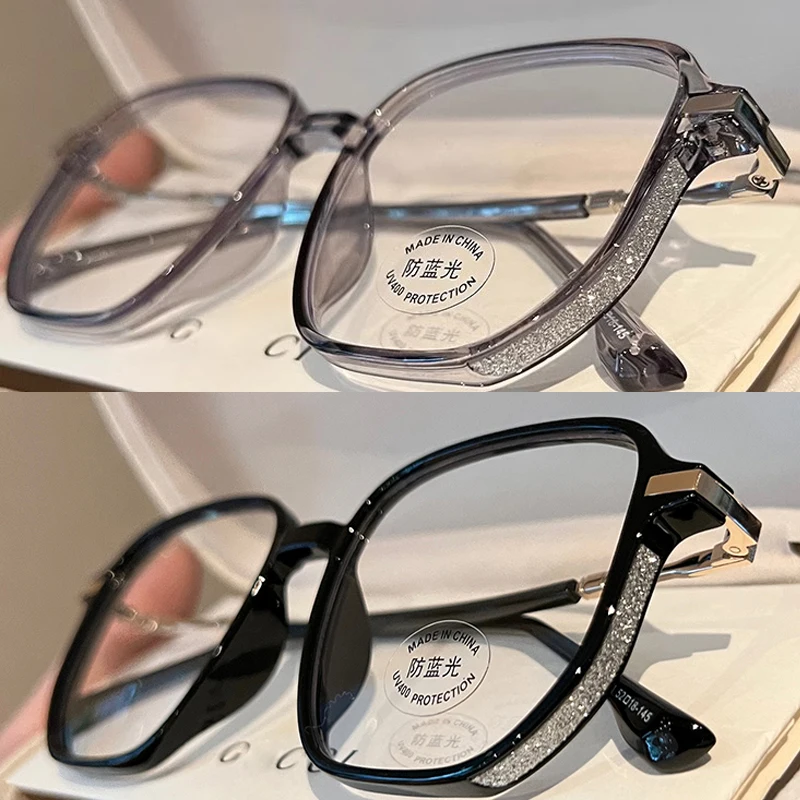 Metall-Myopie-Brille Mit Anti-Blaulicht – Herztempel-Design Für Frauen & Mädchen