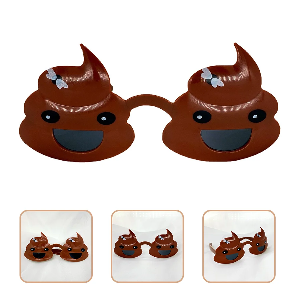 2Pcs Lightweight Poop Eyeglasses Funny Photo Props Party Favors Garbage Truck Supplies Festive Photobooth Accessories Novelty