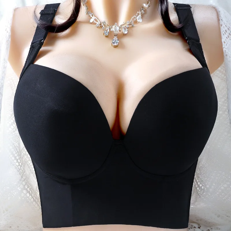 Plus Size Bra Sexy Lingerie Thick Cup Bras For Women Solid Padded Underwear Push  Up Brassiere Femme - Bras - AliExpress