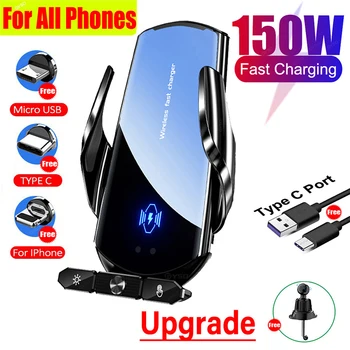 Support de voiture à gravité pour téléphone portable, chargeur sans fil, support de clip d'aération, support de cellule mobile, support GPS, iPhone 14, 13, 12, X, Xiaomi, Samsung