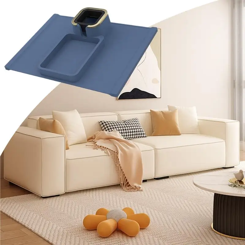 Couch Arm Tray Cup Tray Remote Control Couch Arm Organizer Anti-Spill Sofa Organizer Drinks Remotes Holder For Snacks Storage