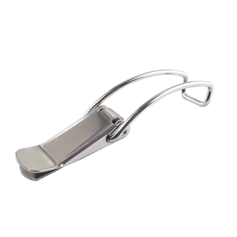 Spring Toggle Latch Car Cabinet Boxes Spring Loaded Latch Catch Stainless Steel Hasp Toolbox Buckle 115A-B
