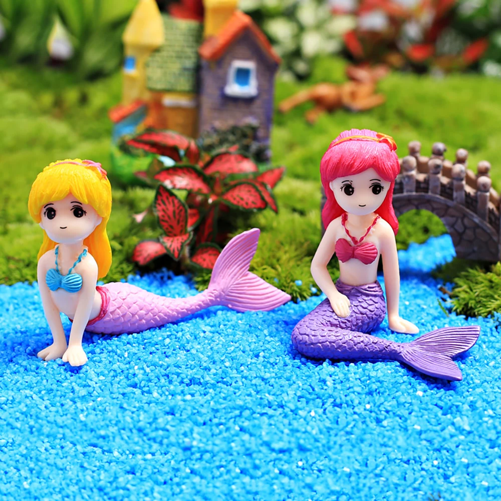 Aquarium Fish Tank Decorations Cute Little Mermaid Figurines Ornament Aquarium Fish Tank Home Decoration Pet Accessories fish tank ornaments fish tank decorations aquarium ornaments