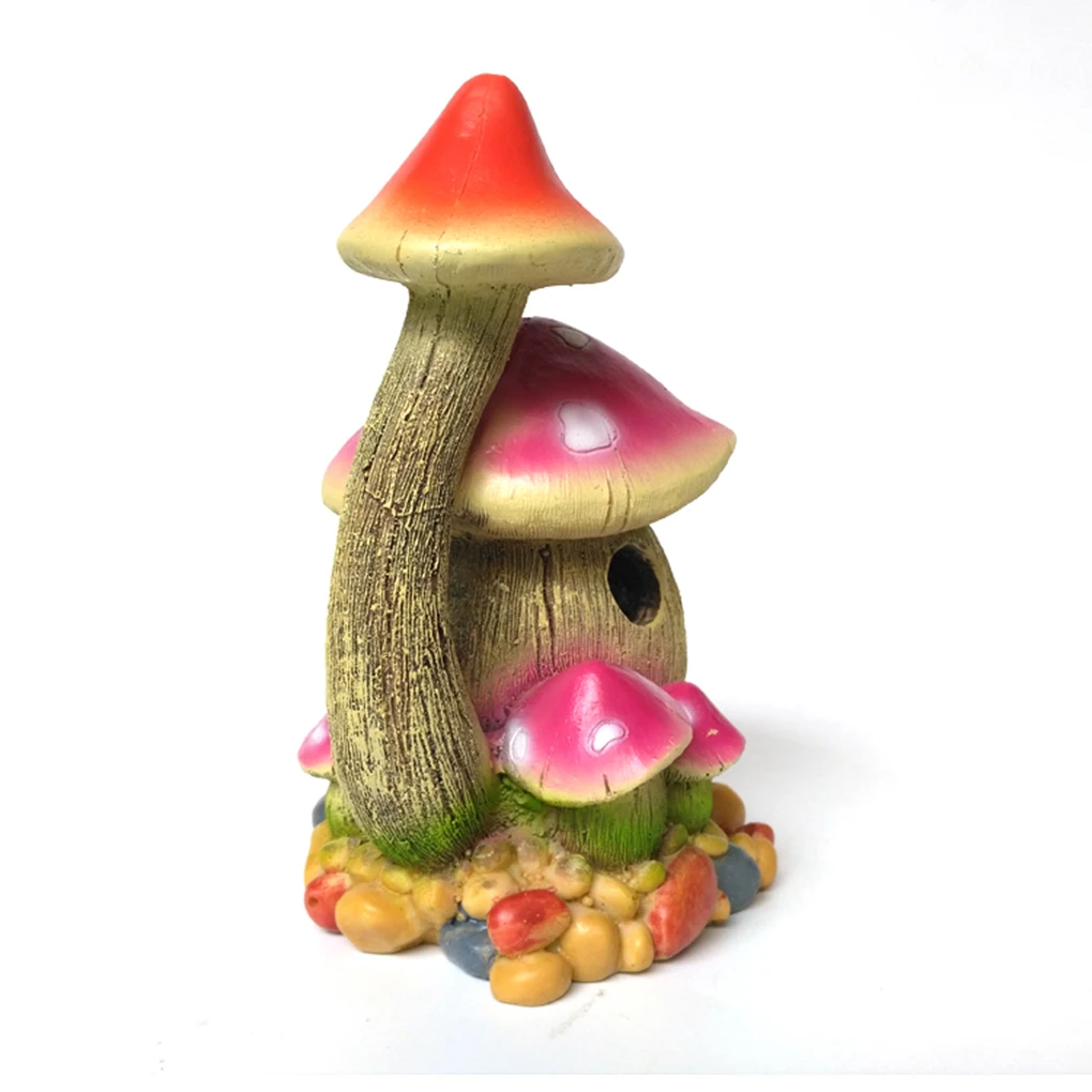 

Mushroom House Resin Ornament Decoration Fish Tank Aquarium Ornament