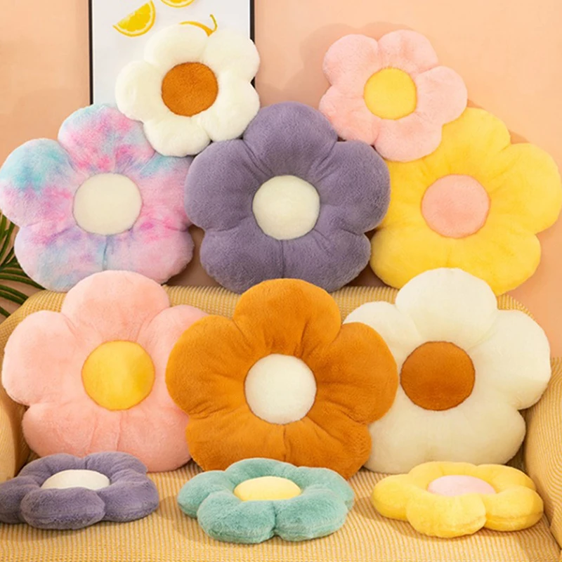 

35cm Stuffed Daisy Flower Seat Cushion Sunflower Shape Kids Girl Bedroom Seat Pillow Office Room Decor Sofa Cushions Plush Toys