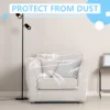Clear Couch Cover PE Waterproof Sofa Cover Cat Scratch Protector 1/2/3/4 Seat Dustproof Detachable Couch Furniture Protector 2
