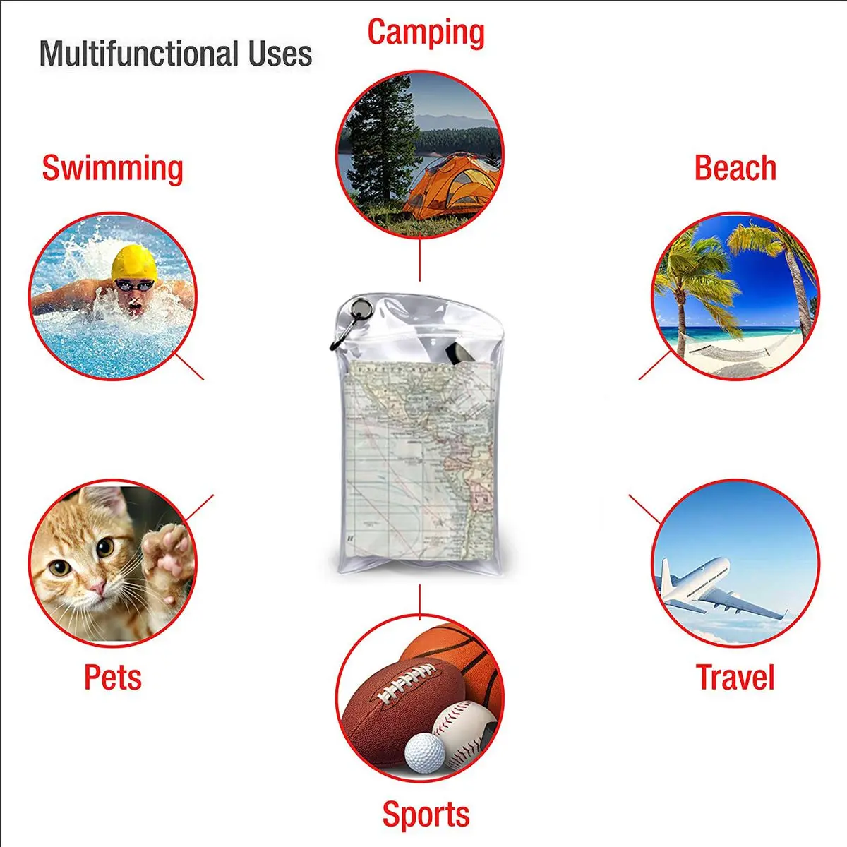 Vintage World Map 1901 Beach Towel Soft Microfiber Quick Dry Absorbent Quick Towels For Swimming 6