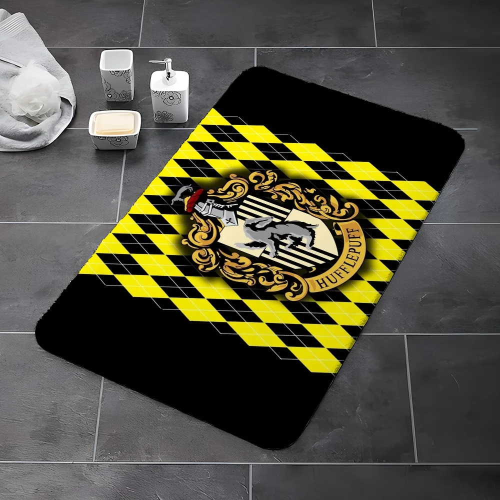 Mats for Entrance Door Mat Floor Mats The Badge of the Magic School Cute Carpet Bathroom Rug Decoration Home Accsessories Custom 2