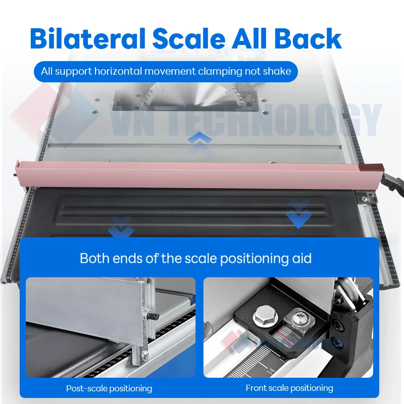 10 Inch Table Saw Laser Multi-function Table Saw Bilateral Scale Low Dust Cutting Laser Positioning Cutting Line