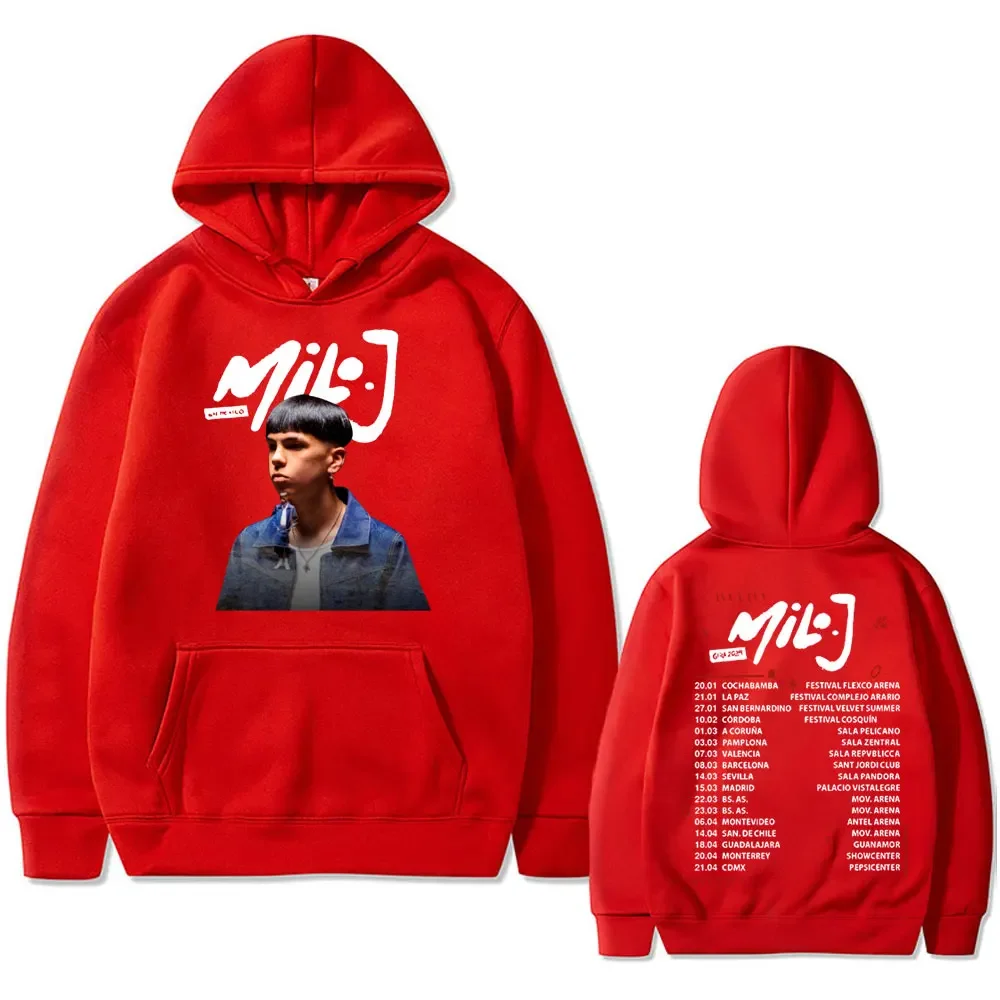 Sudaderas con capucha Milo J para raperos masculinos y femeninos, grandes para hombres, estilo hip-hop, forros polares, trajes