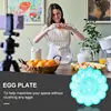 3Pcs Tray 24x3cm Random Color Practical Household Multi grids Plate Holder Storage ganizer Plastic Food Container Easter 5