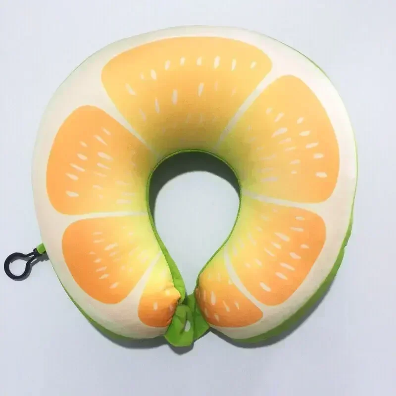 Travel Portable Fruit U-shaped Pillow Cushion Nanoparticle Neck Pillow Office Cervical Pillow Fruit Pattern Travel Pillow
