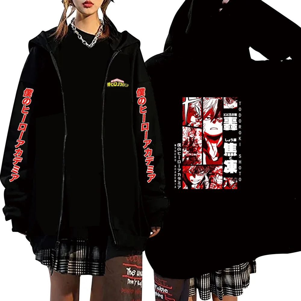 

My Hero Academiar Todoroki Shoto Hoodie Anime Todoroki Shoto Top Autumn Harajuku Style Casual Pullover