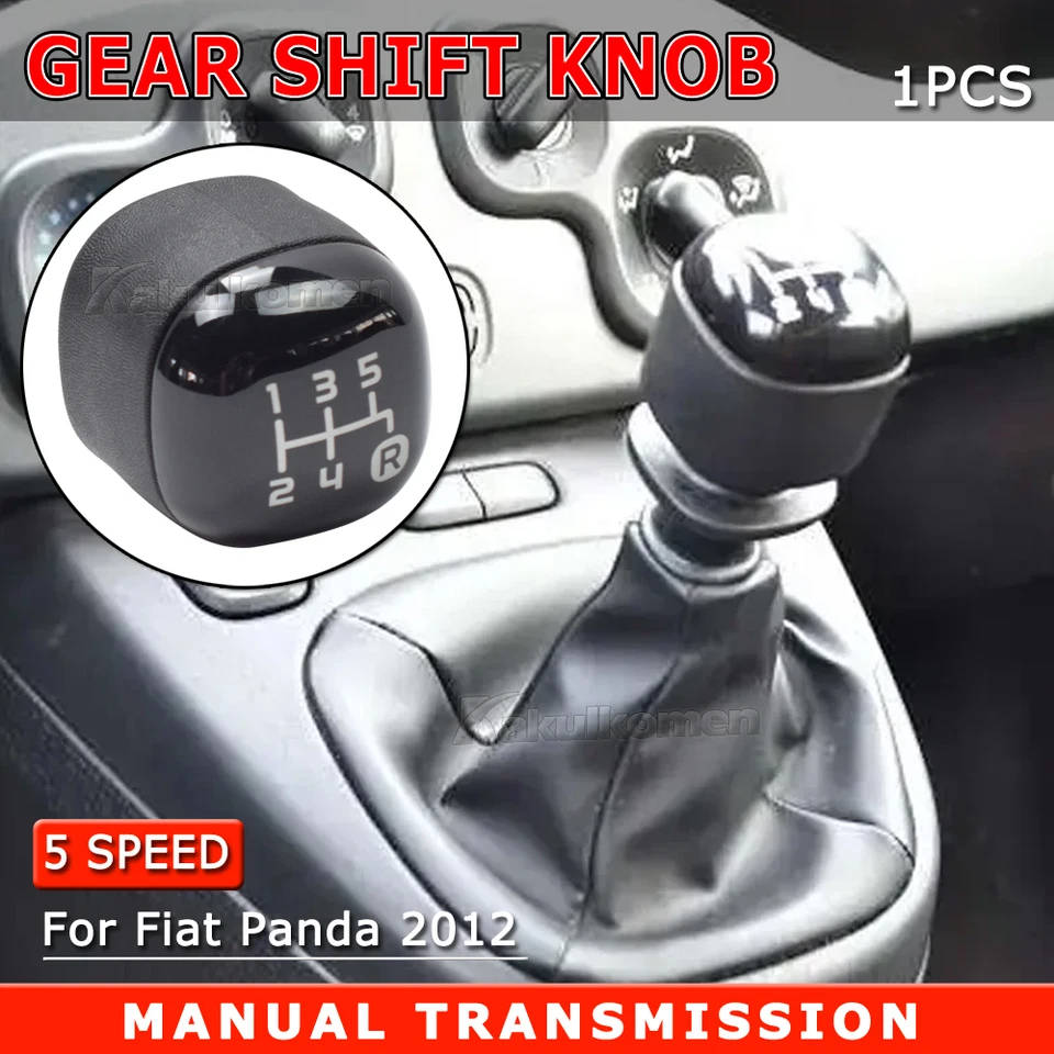 Pomello Cambio OBEST Per Fiat Panda 2012 - 5 Marce, Nero, OEM 502942700 - Foto 4