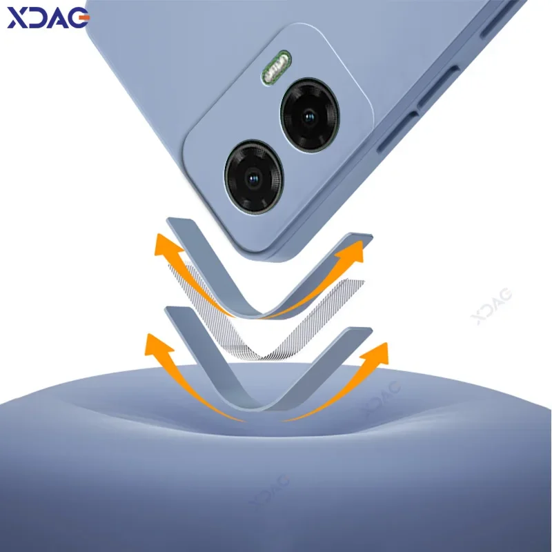 Luxury Dual Layer Silicone Armor Cellphone Case with Camera Protection