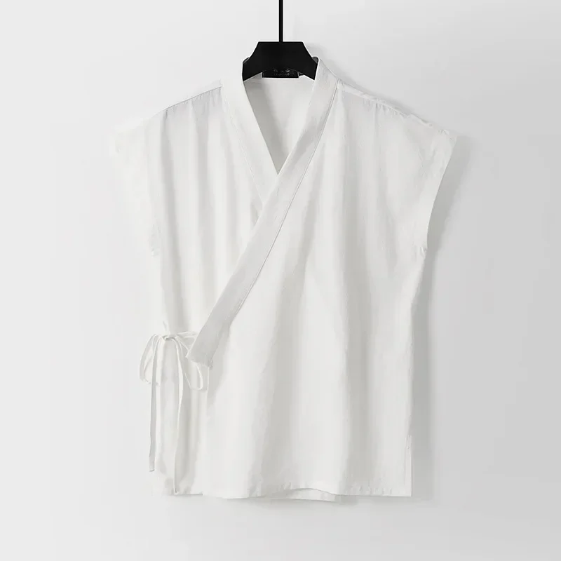 Gilet Rembourré Sans Manches Pour Homme Style Chinois Vintage Kung Fu, Café, Taille M