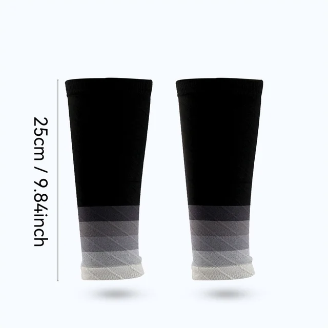 1 pair of calf support compression sleeves, suitable for men and women running without foot socks, outdoor sports marathon cycli 2
