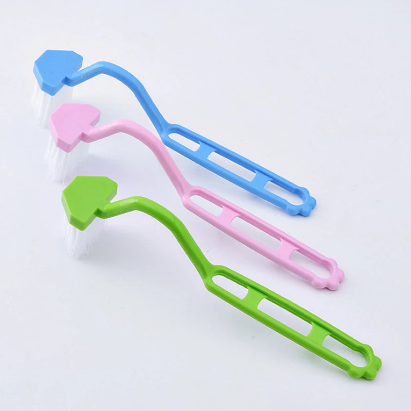 

Hot Sale Color Bending Toilet Corner Cleaning Brush Bending Handle Scrubber Bathroom Accessories For Home Shower Room Portable
