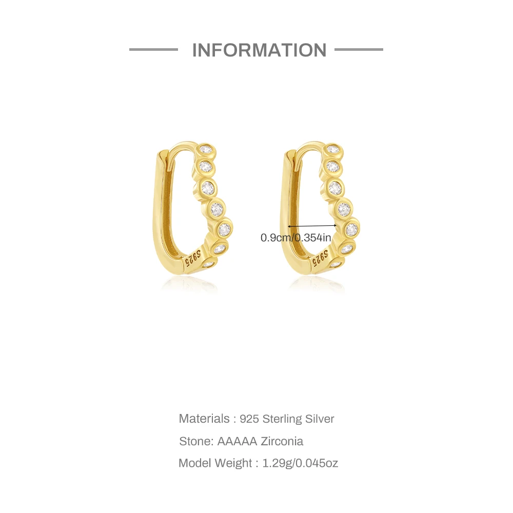 حلق نسائي مرصع بالماس بتصميم بسيط وعصري