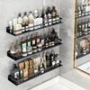 1 Piece Bathroom Rack Wall-Mounted Shampoo And Cosmetic  Rack Aluminum Shower Shelf Towel Toothbrush Tooth Cup  To Barh tub mat 3