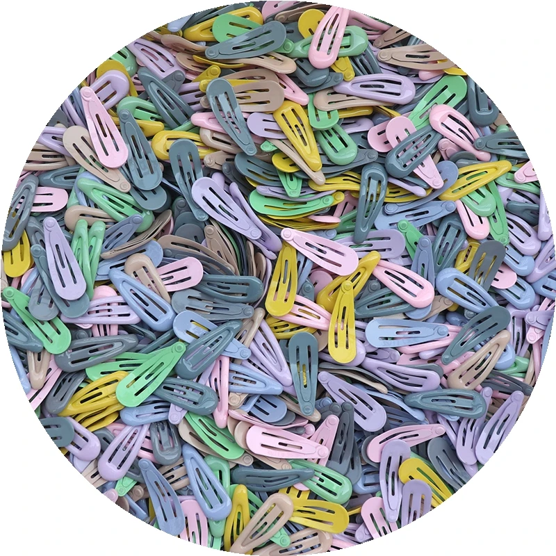 

20-100Pcs Mini Hair Clips For Baby Girls 3Cm Child Metal Hairgrip Solid Color Kids Snap Hairpins Barrettes Hair Accessories