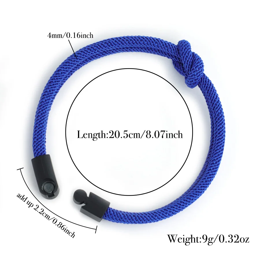 Mens Red String Bracelet Concentric Design Lucky Charm Accessory