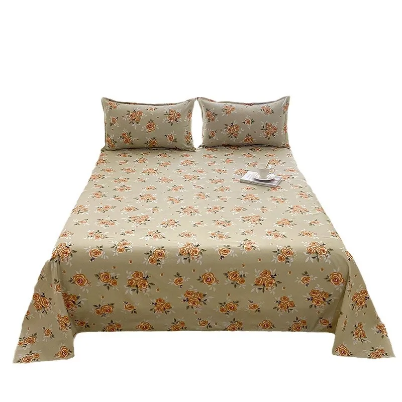 Aloe Vera Cotton Sheet Sheet Double Bed Brushed Chemical Fiber Sheet One Bedding Item Pillowcase Need Order 5