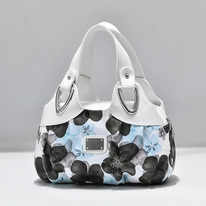 2022 Fashion Women Shoulder Bags Printed Flowers Ladies Messenger Bag Designer Luxury Brand High Quality Leather Ladies Handbag 