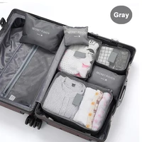 6 Pcs Travel Clothes Storage Bags Set Portable Luggage Organizer Suitcase Pouch Pouch Packing Cube For Shoes Packing Clothes 1