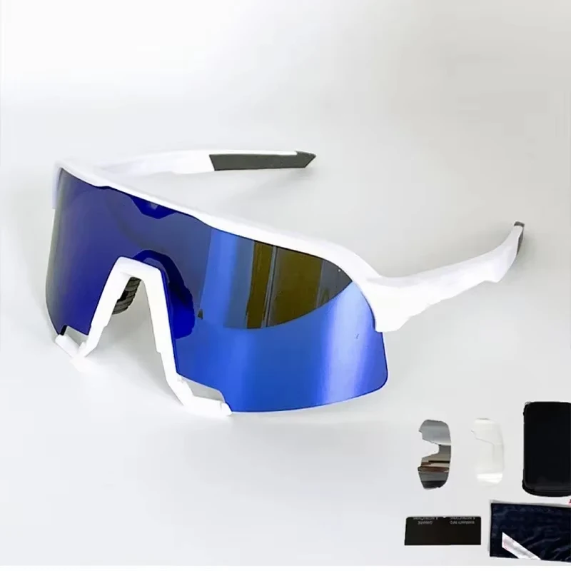 White Men's Cycling Discoloration Goggles S3 S2 Glasses Bicycle Goggles Sports Sunglasses Polarization Road Bikes Accessory 5