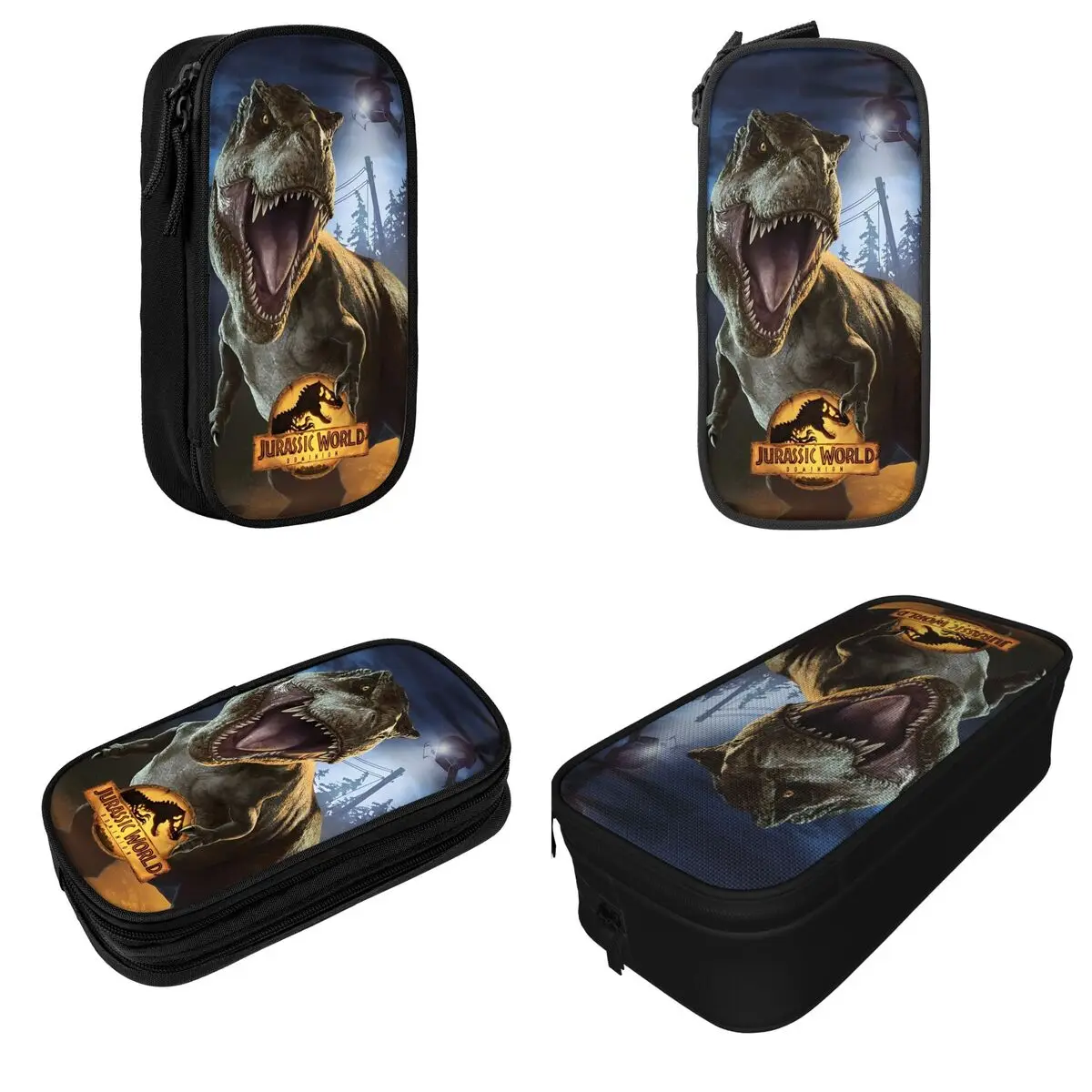 Jurassic World Pencil Case Fun Pen Bag Student Big Capacity Office Cosmetic Pencil Pouch