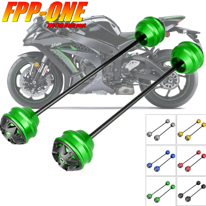 

FATPAPA-защита переднего и заднего колес, оси, вилка, слайдер для Kawasaki Ninja 636 ZX-6R ZX-10R ZZR1400 GTR1400