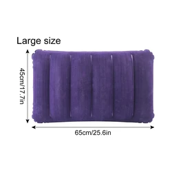 Portable Inflatable Camping & Travel Pillow - Lightweight Air Cushion (Deep purple L)