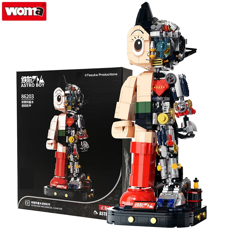 

Woma Brand Cartoon Action Figure Astro Boy Building Blocks Bricks Toy Movable Dolls Collectible Models Toys Birthday Boys Girls