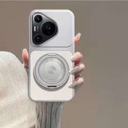 Lychee Texture Leather Magnetic Stand Case with Camera Lens Protection for HUAWEI Pura 90S Pro (White)