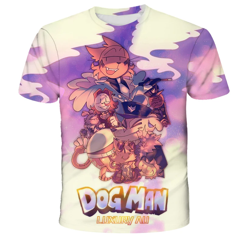 الصيف الكرتون أنيمي الكلب رجل الفتيان تي شيرت الصيف الأم الاطفال قصيرة الأكمام الصبي الملابس تي شيرت بلايز المحملة ملابس الأطفال