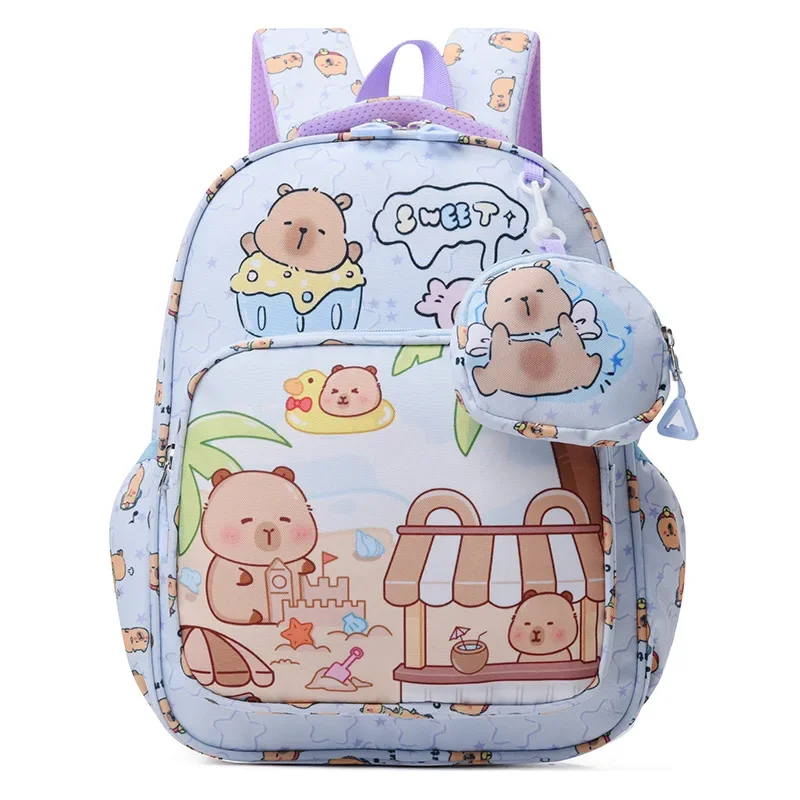 Cute Capybara Backpack for Teenage Students,Waterproof Lightweight Capybara Bookbags for Travel Hiking Camping School Day Pack 6