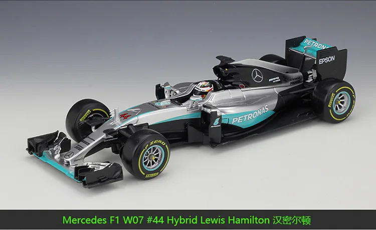 Bburago 1:18 Mercedes Benz F1 W07 Hybrid Formula One Model