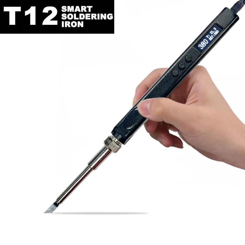  T12 Smart Soldering Iron PD 65W DC 72W Portable Digital Display Adjustable Temperature PCB MSD Soldering Tool 