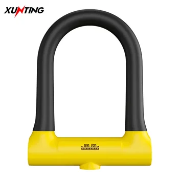 XUNTING Lucchetto di sicurezza per bicicletta a forma di U per accessori per biciclette per lucchetto per bici da montagna e da strada per scooter elettrico moto