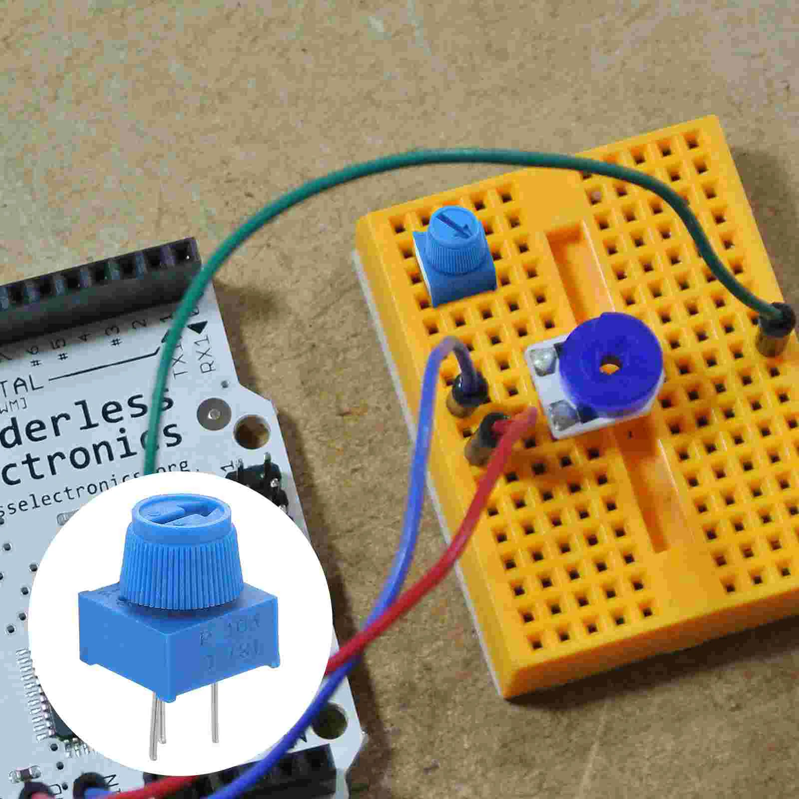 

10 Pcs Trimmer Potentiometer Through Hole Decorate Durable Potentiometers Resistors
