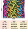 Ultra Soft Flannel Fleece Throw Blanket Neon Rainbow Leopard All Season Warm and Cozy Quilt Blanket for Bed Sofa Couch 3