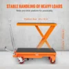 TF23 Hydraulic Lift Table Cart 500lbs Capacity 28.5" with 4 Wheels and Non-Slip Pad, for Material Handling and Transportation 3