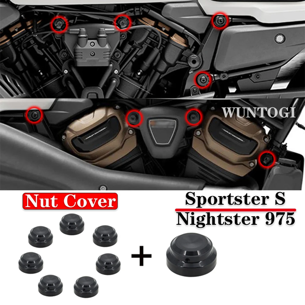 

For Harley Sportster S 1250 RH1250 S Nightster 975 RH975 S Motorcycle Nut Cover CNC Premium Design Nut Cover 2022 2023