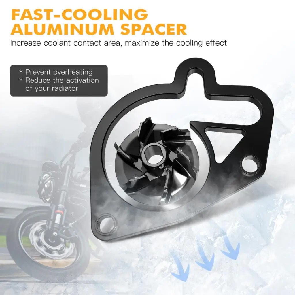NICECNC 2024-2025 Für KTM EXC 300 XCW300 SX250 Für Husqvarna TE300 GasGas EC300 Übergroße Wasserpumpe Kühler Laufrad Spacer Kit – Detail 4