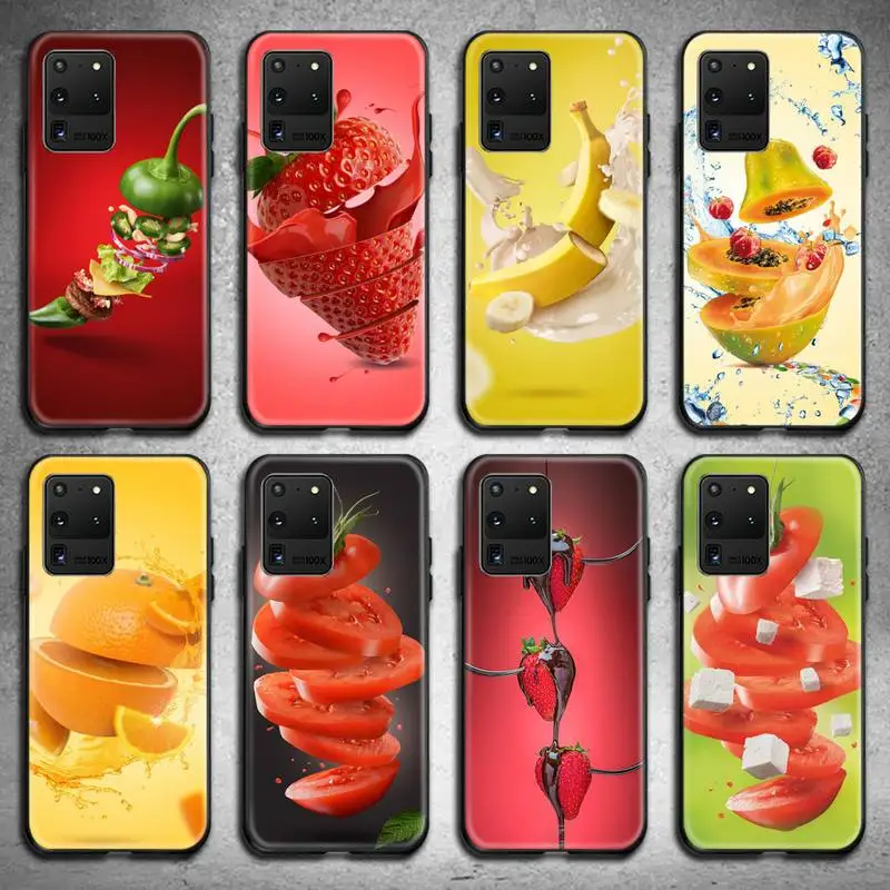 Чехол для телефона с изображением танцующих фруктов клубники Samsung Galaxy S21 Plus Ultra S20