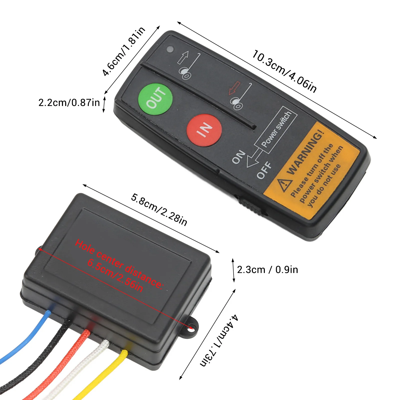 Wireless Winch Remote Control Kit 75ft Range 12V 24V High Sensitivity Universal for Car ATV Truck Winch Controller Set