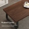 Rustic Walnut Coffee Table, Mid Century Modern Center Table, Rectangle Industrial Living Room Coffee Table, Walnut, 47 in 4
