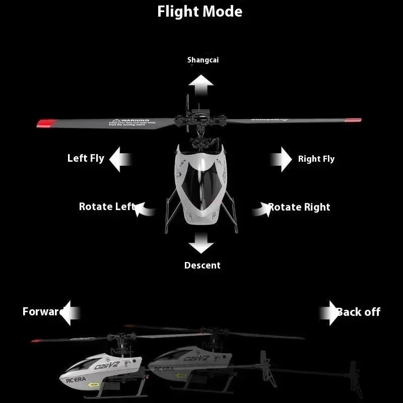 C129v2 Rc Helicopter 4 Channel Remote Controller Helicopter Charging Toy Drone Model Uav Outdoor Aircraft Rc Toy Christmas Gift 4