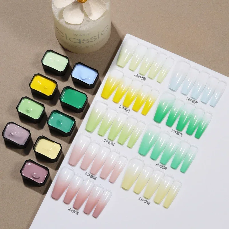 Pat Ombre Gel Nail Polish Fast Gradient Painting Gel for DIY French Nail Manicure Solid UV Varnishes Paint Art